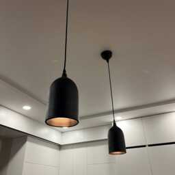 Ceramic Farmhouse Pendant Lights, Bell Shape, Light Fixture For Kitchen Island, Clay - thumbnail 4