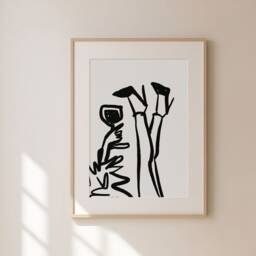 Wine Time Print, Ink Bleed Style, Classy Art, Poster, Aesthetic Room Decor, Glass Kitchen Unframed - thumbnail 2