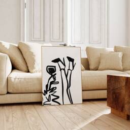 Wine Time Print, Ink Bleed Style, Classy Art, Poster, Aesthetic Room Decor, Glass Kitchen Unframed - thumbnail 3