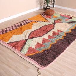 Vintage Boujaad Rug, Authentic Moroccan Rug 6x9 Ft - thumbnail 3