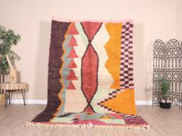 Vintage Boujaad Rug, Authentic Moroccan Rug 6x9 Ft