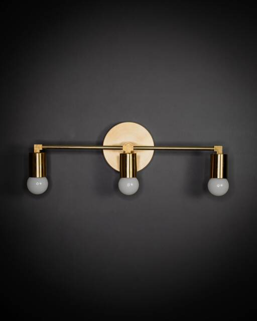 In Stock - Ships On The Same Day Ragnar Vanity 3 Light Modern Bulb Abstract Mid Century Industrial Bathroom Sconce - image 1