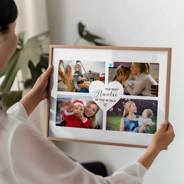Personalised Framed Best Aunty Photo Print, Gift For Auntie, Aunts Birthday Gift, Present Special Aunt, Niece, Nephew - image 1