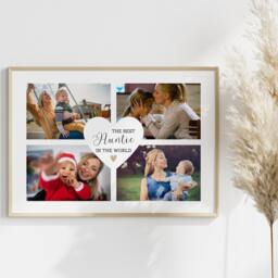 Personalised Framed Best Aunty Photo Print, Gift For Auntie, Aunts Birthday Gift, Present Special Aunt, Niece, Nephew - thumbnail 3
