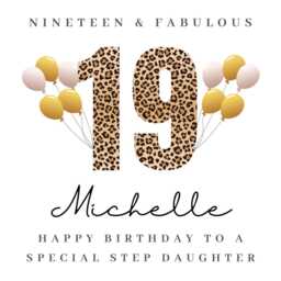 Personalised Step Daughter 19Th Birthday Candle Gift Card Gifts B - thumbnail 4