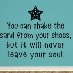 Beach House Decal - Entryway - Quote Wall Art - You Can Shake The Sand From Your Shoes - Beachouse Decor - thumbnail 3