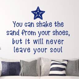 Beach House Decal - Entryway - Quote Wall Art - You Can Shake The Sand From Your Shoes - Beachouse Decor - thumbnail 2