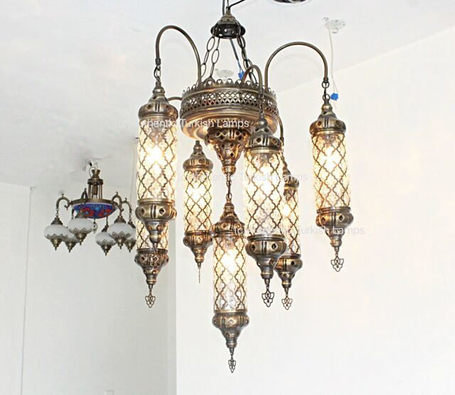 Chandelier Lamp, Light, Moroccan Light, Moroccan Lighting, Turkish Light, Moroccan Hallway Lamp, Moroccan Lantern, Foyer Lamp - image 1