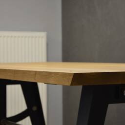 Narvik Industrial Dining Table, Loft Style Modern, Hand Made, Base Powder Coated & Stainless Steel , Handmade Furniture - thumbnail 4