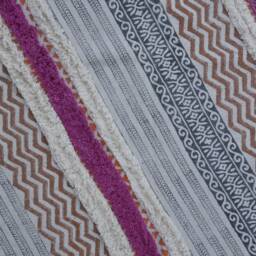 Hand Block Printed Rug, 34x60 Inch, Pink Woven Dhurie, Bohemian Flatweave Indigo Rug For Home Decor Cp-03 - thumbnail 2