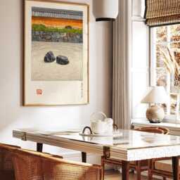 Japanese Zen Garden Wall Art - Woodblock Print, Art, Traditional Kyoto Landscape Poster, Serene Minimalist Decor - thumbnail 3