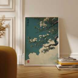 Sakura Blossom Poster - Japanese Botanical Illustration Vintage Nature Wall Art - thumbnail 2