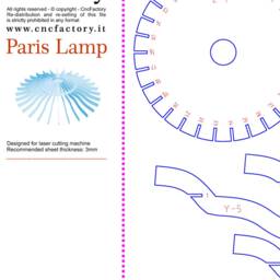 Paris Lamp Template - Modern Wooden Pendant Light Design For Laser & Cnc Machines - thumbnail 4