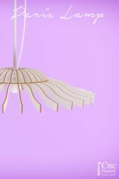 Paris Lamp Template - Modern Wooden Pendant Light Design For Laser & Cnc Machines - thumbnail 2