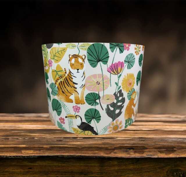 Safari Jungle Lampshade For Ceiling & Table Lamps, Kids Bedroom Nursery Animal Drum Light Shade - image 1