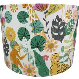 Safari Jungle Lampshade For Ceiling & Table Lamps, Kids Bedroom Nursery Animal Drum Light Shade - thumbnail 2