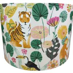 Safari Jungle Lampshade For Ceiling & Table Lamps, Kids Bedroom Nursery Animal Drum Light Shade - thumbnail 3