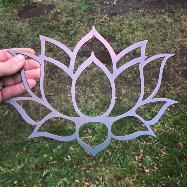 Metal Lotus - Wall Decor Flower Hanging Salon Zen, Yoga & Buddhist -Minimalist - image 1