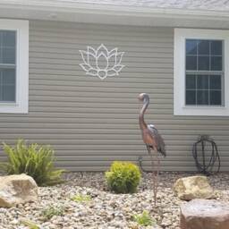 Metal Lotus - Wall Decor Flower Hanging Salon Zen, Yoga & Buddhist -Minimalist - thumbnail 3