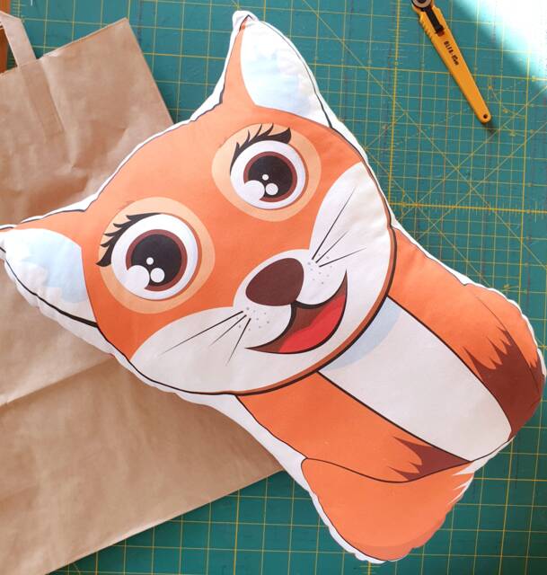 Fox Pillow For Kids Birthday Gift Forest Animal Orange Cushion - image 1