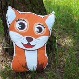 Fox Pillow For Kids Birthday Gift Forest Animal Orange Cushion - thumbnail 2