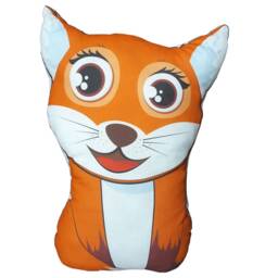 Fox Pillow For Kids Birthday Gift Forest Animal Orange Cushion - thumbnail 3
