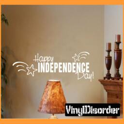 Happy Independence Day 4Th Of July - Vinyl Wall Decal Quotes Sticker Pa021Happyindeppet - thumbnail 1