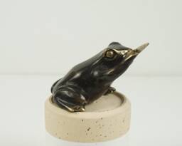 Frog Eating Coin Statue, 2.5 Inch Bronze Figurine, Fortune, Miniature, Animal Art, Handicraft, House D??cor, Office Decor, Special Gift