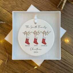 Personalised Family Christmas Bauble - First Ornament Baby Xmas Tree Decoration - thumbnail 3