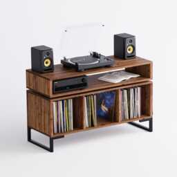 Vinyl Storage Unit - Record Player Stand Tv Stand Cabinet Hi Fi - thumbnail 2