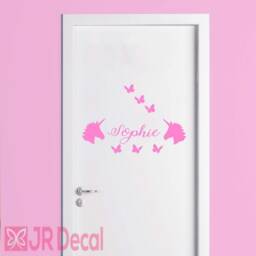 Personalized Unicorn Name Wall Decal, Nursery Decor
