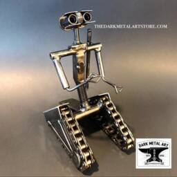 Johnny 5 Steel Robot Sculpture - Short Circuit Nostalgia Art - thumbnail 2