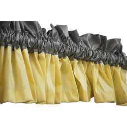 "Yellow & Grey Faux Silk Valance 52""x12" - thumbnail 4