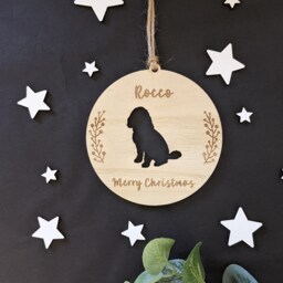 Personalised Cockerpoo Christmas Bauble - Silhouette Dog - thumbnail 2