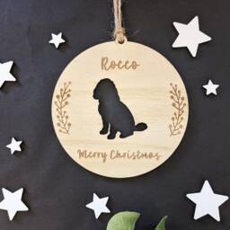 Personalised Cockerpoo Christmas Bauble - Silhouette Dog - thumbnail 3