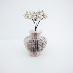 1st Anniversary Gift - Paper Mini Book Vase With Origami Flower Handmade Literary - thumbnail 3