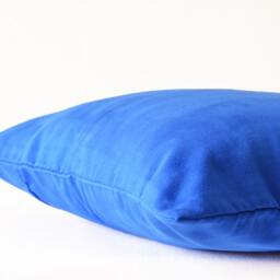 Ink Blue Faux Suede Pillow Cover, Stitch Detail, Modern Decor - thumbnail 4