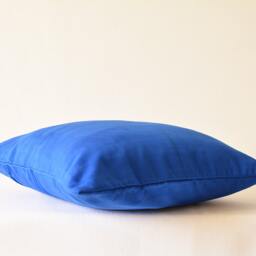 Ink Blue Faux Suede Pillow Cover, Stitch Detail, Modern Decor - thumbnail 2
