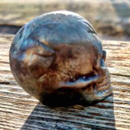 Pewter Skull Goth Decor Paperweight - thumbnail 4