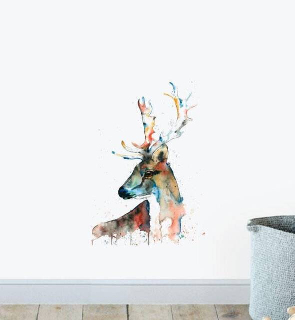 Fallow Deer Wall Sticker Decal - Illustration Stickers, Animals Decals, Home Decor, Art, Illustrations