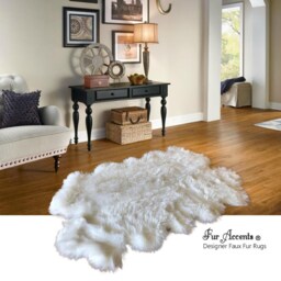 Faux Icelandic Sheepskin Rug - Shaggy Plush Fur, Usa Made - thumbnail 2