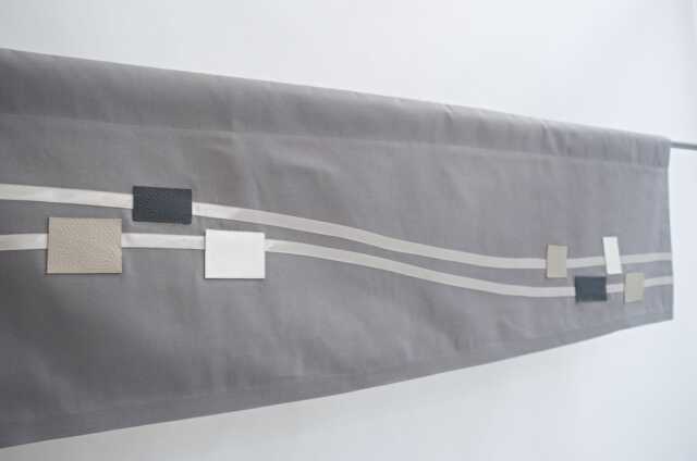 Gray Valance - Modern Curtain For Living Room, Geometric, Minimalist, Contemporary Design Black White Window Topper, Custom - image 1