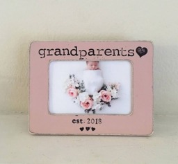 Pregnancy Announcement Gift For New Grandparents, Baby Girl Gender Reveal, 4x6 Picture Frame - thumbnail 1
