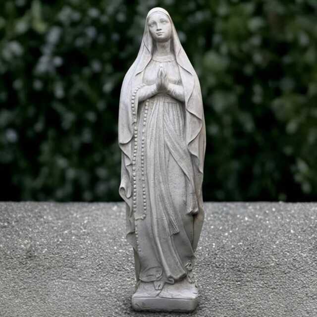Concrete Virgin Mary Statue Stone Madonna Sculpture Cement Holy Mother Decoration Front Door Ornament Religious Lover Gift Yard Art - image 1