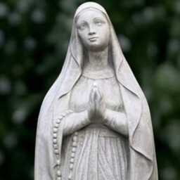 Concrete Virgin Mary Statue Stone Madonna Sculpture Cement Holy Mother Decoration Front Door Ornament Religious Lover Gift Yard Art - thumbnail 3
