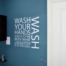Wash Your Hands Bathroom Wall Sticker, Decals, Stickers, Decals For Bathroom, Decal - thumbnail 3