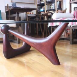 Isamu Noguchi Inspired Glass Coffee-Table - thumbnail 2