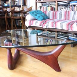 Isamu Noguchi Inspired Glass Coffee-Table - thumbnail 4