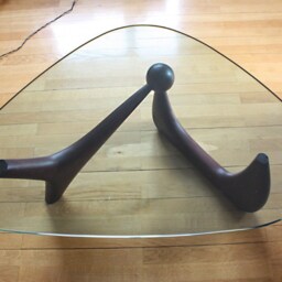 Isamu Noguchi Inspired Glass Coffee-Table - thumbnail 3