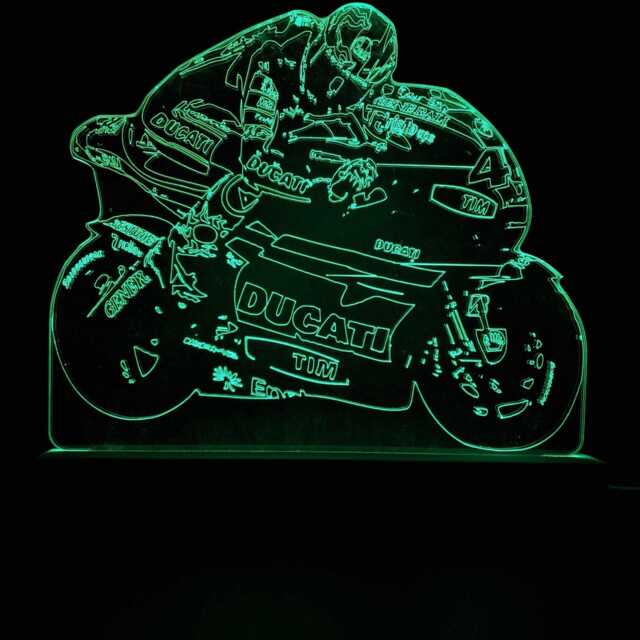 Rossi #46 Superbike Led Night Light, Motogp Gift, Motorsport Lights, Bedroom Light - image 1
